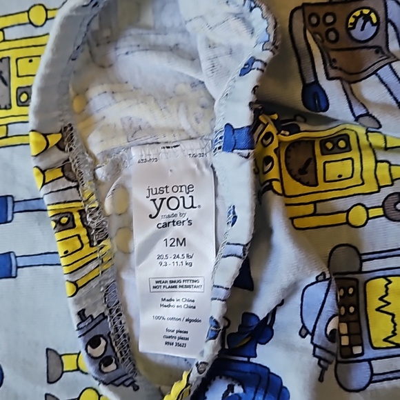 12 Mo Carter's Baby Robot 2-Piece Pajama Set - Picture 4 of 4